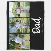 Papa Opgericht witte script 3 foto Fleece Deken (Voorkant)