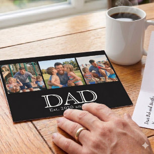 Papa Opgericht. Witte Vet Gedurfde Minimale Tekst Kaart