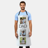 Papa Opgericht Zwarte 3 Foto's Vaderdag Schort (Gedragen)