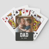 Papa Opgerichte Moderne Vette Tekst Pokerkaarten (Achterkant)