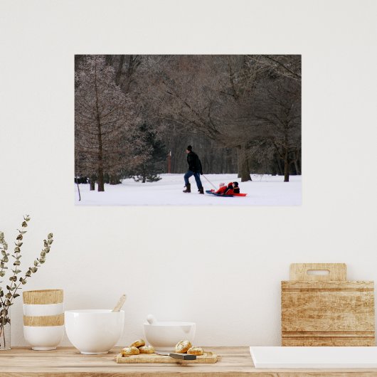 Papa ophalen poster (Keuken)