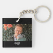 Papa Opricht Aangepast Jaar Foto Vader Aandenken Sleutelhanger (Achterkant)