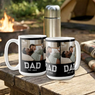 Papa Oprichtte Wit Zwart 3 Foto Koffiemok