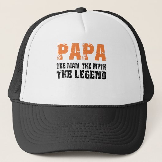 Papa (Oranje) Trucker Pet (Voorkant)