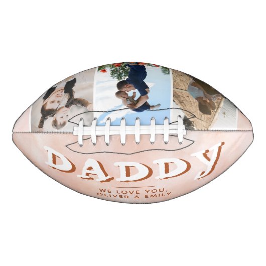 Papa Oranje Waterverf 3 Foto Collage Keepslag American Football (Voorkant)