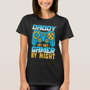 Papa overdag Gamer 's nachts Videogames Papa Gam T-shirt
