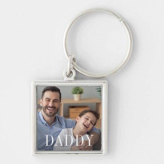 Papa Overlay | Foto Vaderdag Sleutelhanger (Voorkant)