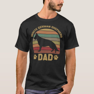 Papa Owner White German Shepherd Old Sunset T-shirt