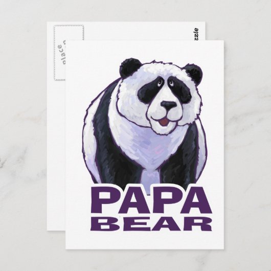 Papa Panda Beer Briefkaart (Voorkant / Achterkant)