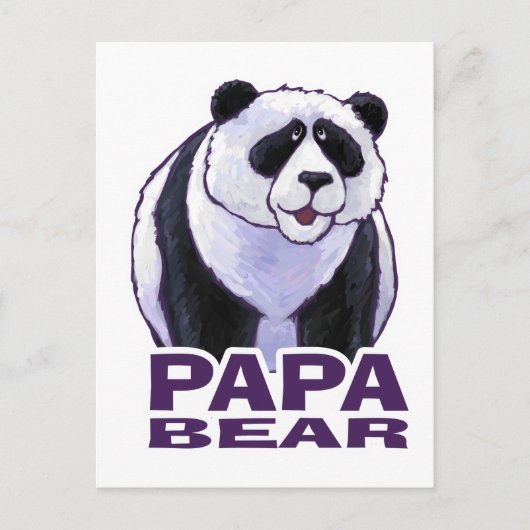 Papa Panda Beer Briefkaart (Voorkant)