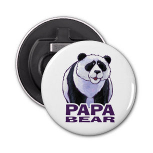 Papa Panda Beer Button Flesopener