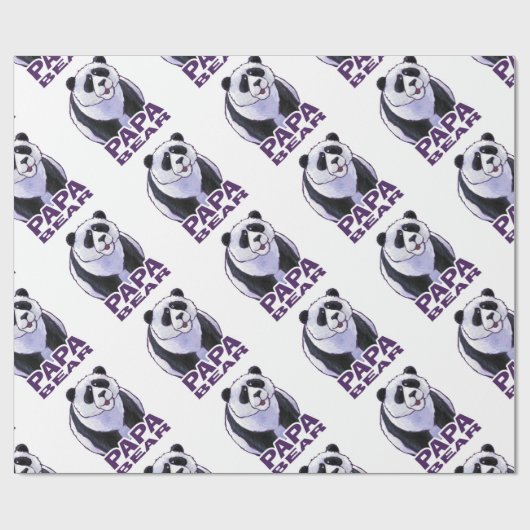 Papa Panda Beer Cadeaupapier (Vlak)