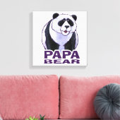 Papa Panda Beer Canvas Afdruk (Insitu (Woonkamer))