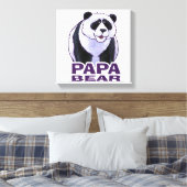 Papa Panda Beer Canvas Afdruk (Insitu (Slaapkamer))