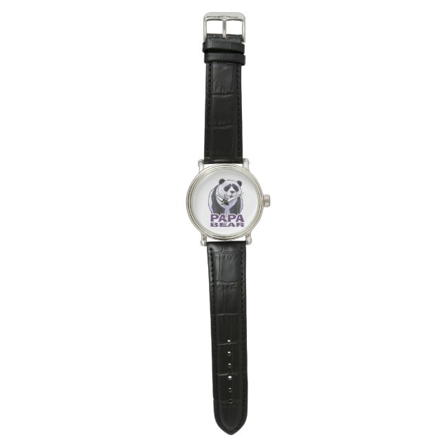 Papa Panda Beer Horloge (Vlak)
