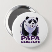 Papa Panda Beer Ronde Button 4,0 Cm (Voorkant /achterkant)
