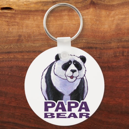 Papa Panda Beer Sleutelhanger (Voorkant)