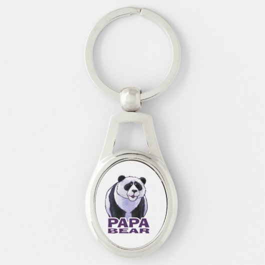 Papa Panda Beer Sleutelhanger (Voorkant)