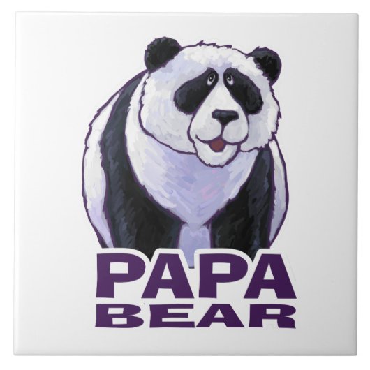 Papa Panda Beer Tegeltje (Voorkant)