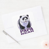 Papa Panda Beer Vierkante Sticker (Envelop)