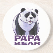 Papa Panda Beer Zandsteen Onderzetter (Voorkant)