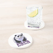 Papa Panda Beer Zandsteen Onderzetter (Zijkant)