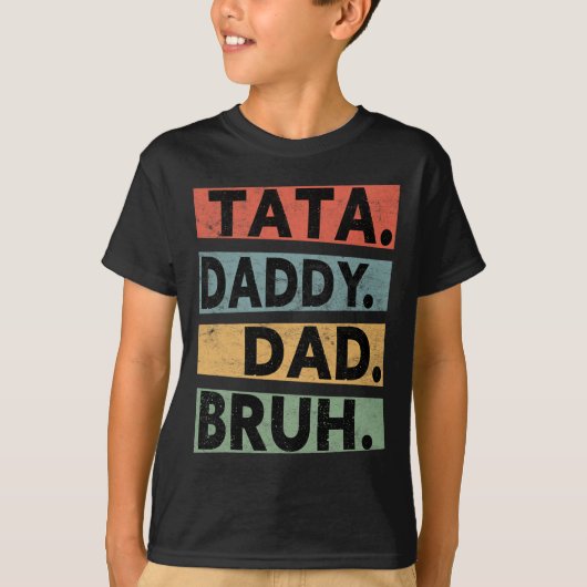 Papa Pap Bruh Vaders Dag Grappig Papa T-shirt (Voorkant)