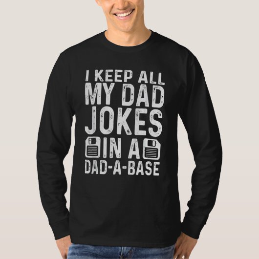 Papa pap Jokes pap een basisdatabase vaderdag 1 T-shirt (Voorkant)
