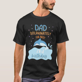 Papa Papa 2e verjaardag Dolfijn Bday Party Familie T-shirt