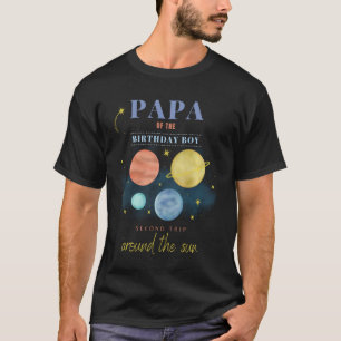 Papa papa 2e verjaardag tweede reis rond de zon s t-shirt