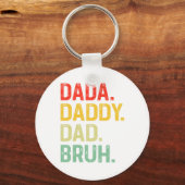 Papa Papa Bruh Cadeaus Mannen Funny Fathers Day Da Sleutelhanger (Voorkant)