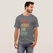 Papa Papa Bruh Happy Vaders Dag Mannen Cadeau T-shirt (Voorkant volledig)