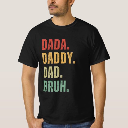 Papa Papa Bruh Happy Vaders Dag Mannen Cadeau T-shirt (Voorkant)
