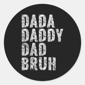 Papa Papa Bruh Papa Vader Dag Ronde Sticker