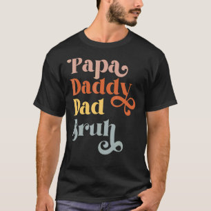 Papa papa Bruh Retro Vaderdag T-shirt