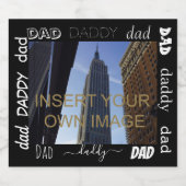 Papa Papa Custom Foto Bier Etiket (Enkel label)