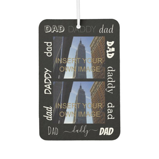 Papa Papa Custom Twee Foto Luchtverfrisser (Voorkant)