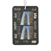 Papa Papa Custom Twee Foto Luchtverfrisser (Achterkant)