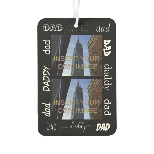 Papa Papa Custom Twee Foto Luchtverfrisser (Achterkant)