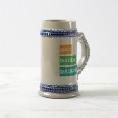 Papa Papa Daddiest Vaderdag Design Bierpul (Voorkant rechts)
