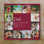 Papa papa Definitie 12 Foto Burgundy Imitatie Canvas Print<br><div class="desc">Geef uw speciale vader, vader of vader een persoonlijk tintje met 12 favoriete foto's en gepersonaliseerde tekst om creëer een unieke gave voor Vaderdag, verjaardagen, Kerstmis of elke dag die u wilt shows hoeveel hij voor u betekent. Een perfecte manier om hem te shows hoe geweldig hij elke dag is....</div>