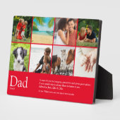Papa papa Definitie 8 Foto Collage Red Fotoplaat (Zijkant)