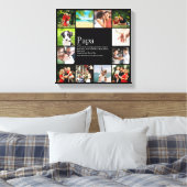 Papa papa Definition 12 Photo Collage Black Canvas Afdruk (Insitu (Slaapkamer))