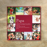 Papa papa Definition 12 Photo Fun Burgundy Canvas Afdruk<br><div class="desc">Pas de 12 favoriete foto's en persoonlijke definitie aan voor je speciale vader, vader of vader om een unieke gave te creëer voor Vaderdag, verjaardagen, Kerstmis of elke dag waarop je wilt shows hoeveel hij voor je betekent. Een perfecte manier om hem te shows hoe geweldig hij elke dag is....</div>