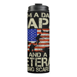 Papa, papa en veteraan thermosbeker