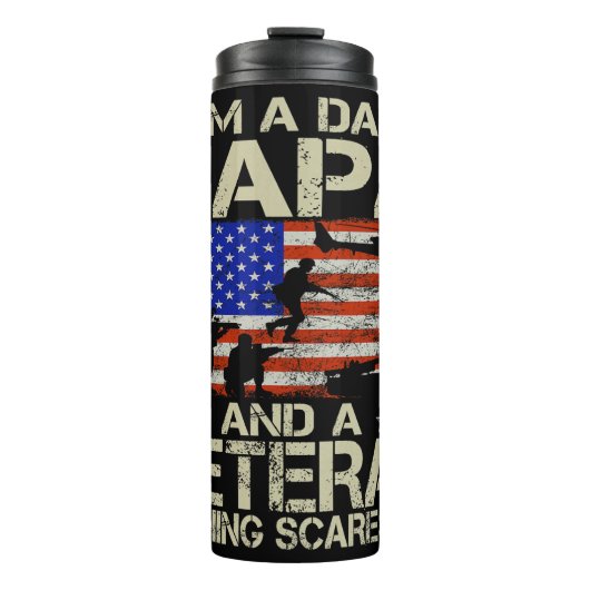 Papa, papa en veteraan thermosbeker (Voorkant)