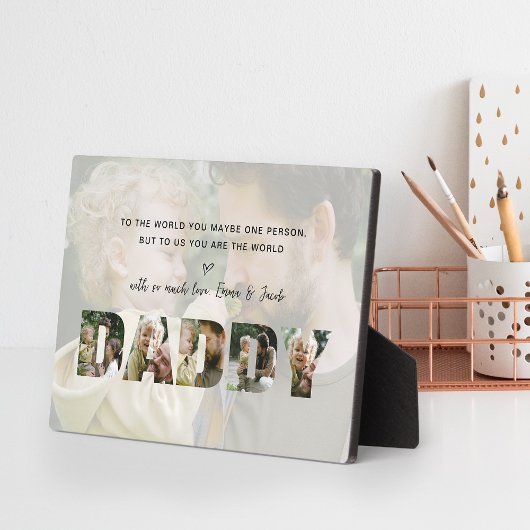 Papa Papa Fotocollage Kind naam Vaderdag Fotoplaat