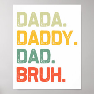 papa papa pap bruh cadeaus Mannen grappige  vader Poster
