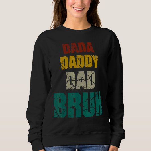 papa papa pap bruh Mannen vader Trui (Voorkant)