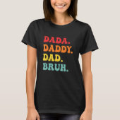 papa papa pap bruh mannen vaderdag kleding retr t-shirt (Voorkant)